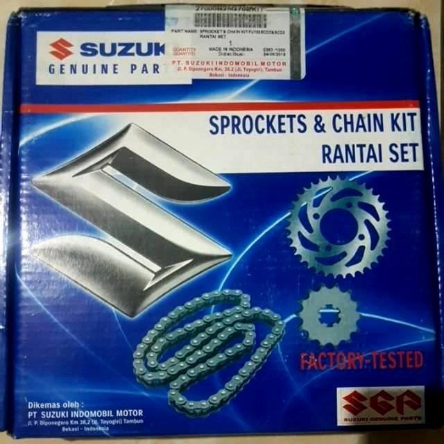 Rantai Kit Gear Set Asli Suzuki Satria Fu New 150 2014 Original Sgp
