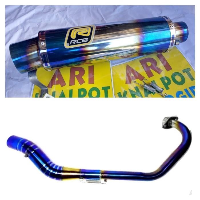 Knalpot Rcb Bluemoon Satria Injeksi Gsx Vixion R15 Jupiter Mx Mx King Bulat Foto Motor Motorcycle