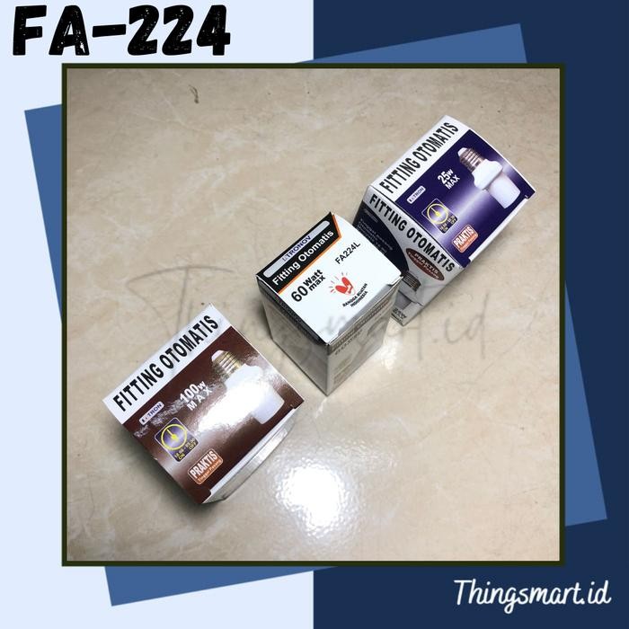 FA-224 Fitting Lampu Otomatis Timer Waktu Setting ON OFF Satuan Pcs