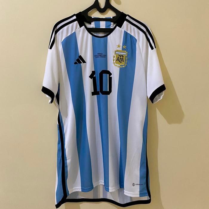 Lionel Messi Argentina Adidas Home Final Jersey 2022 - 2 Stars best seller