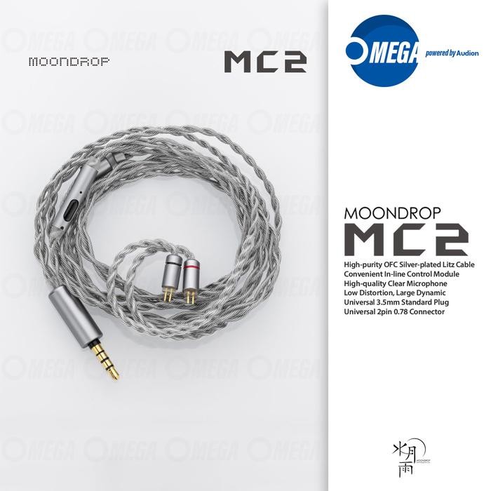 MOONDROP MC2 IEM/Earphone 3.5mm 2pin Upgrade Cable In-line Mic Control