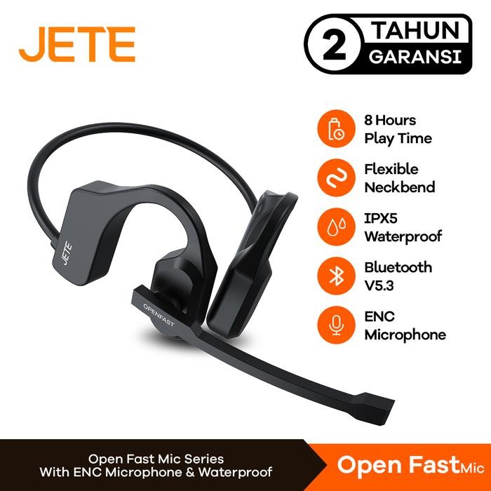 Headset Bluetooth JETE Open Fast + Mic Headset Bluetooth Ipx5