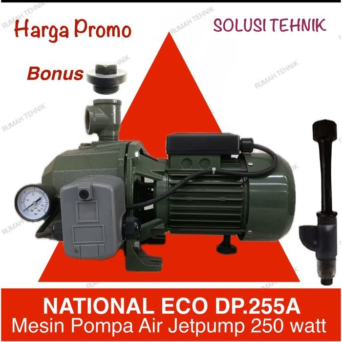 Pompa air Jet Pump National Eco Dp 255 pompa sumur dalam ITALY SNI