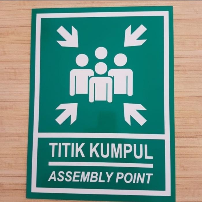 

SAFETY SIGN / RAMBU TITIK KUMPUL BAHAN PLAT 40 X 60 CM BISA CUSTOM.
