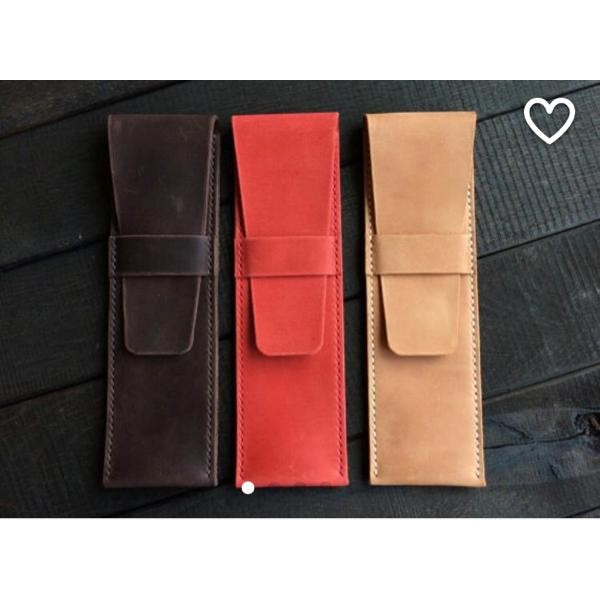 

LEATHER PENCIL/PEN CASE