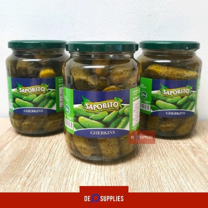 Pilihan- Saporito Gherkins 670Gr - Pickled Cucumber Ketimun Acar Gherkin Gerkin