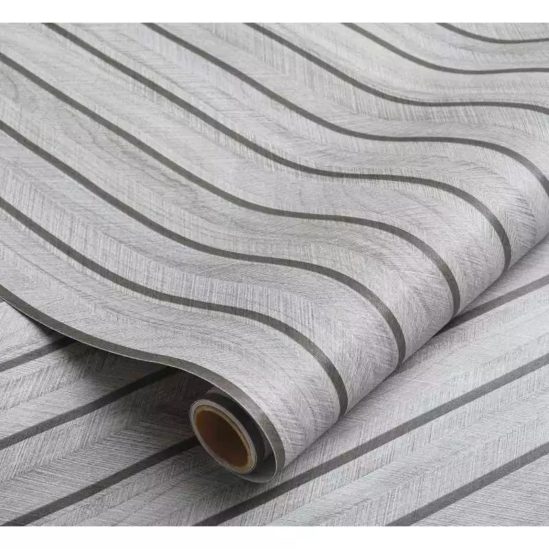 WALLPAPER WALLSTICKER DINDING MOTIF KAYU BURAM ABU MUDA 8 M X 45 CM