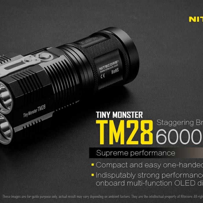 Terbaik Senter Nitecore Tm28 Tiny Monster 4 X 18650 100% Ori