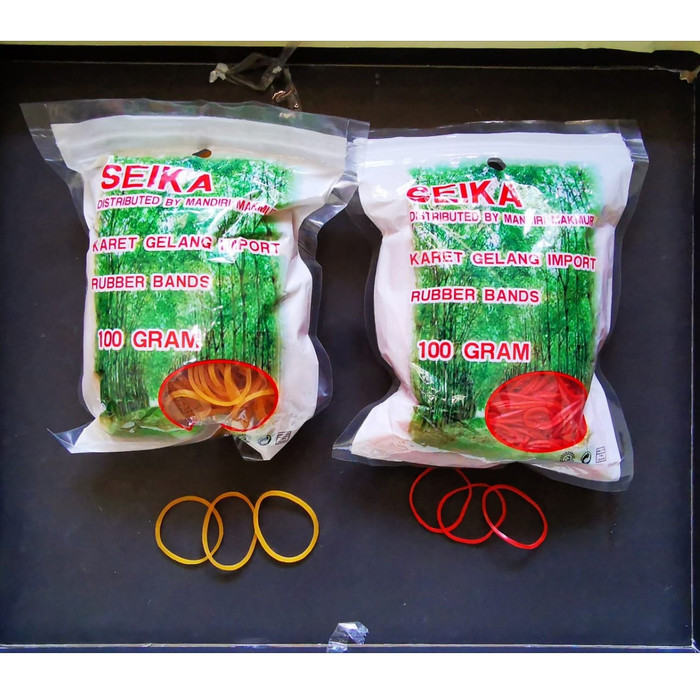 

New Karet Gelang Impor Kuning / Merah Rubber Band Import Seika