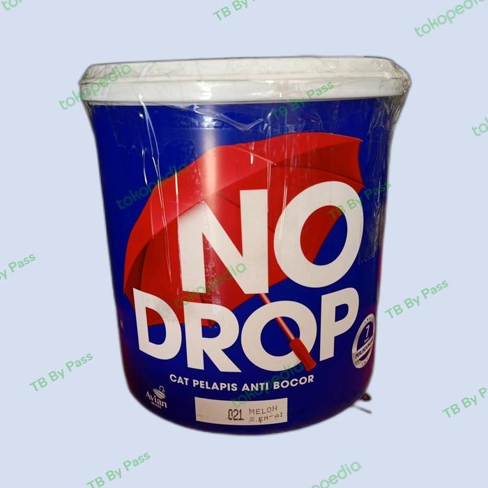 Terbaik No Drop Warna Hijau 021 Melon, Cat Pelapis Anti Bocor 4 Kg ( Galon ) 100% Ori