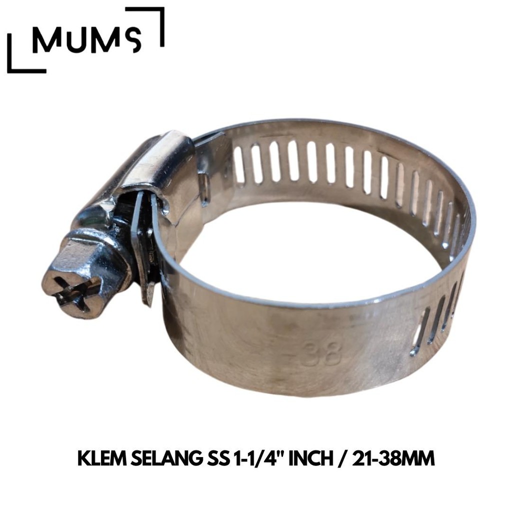 GROSIR TERMURAH Klem Selang Stainless Cincin Pengaman Kompresor Regulator Kompor Gas 1-1/4" Inch Hos