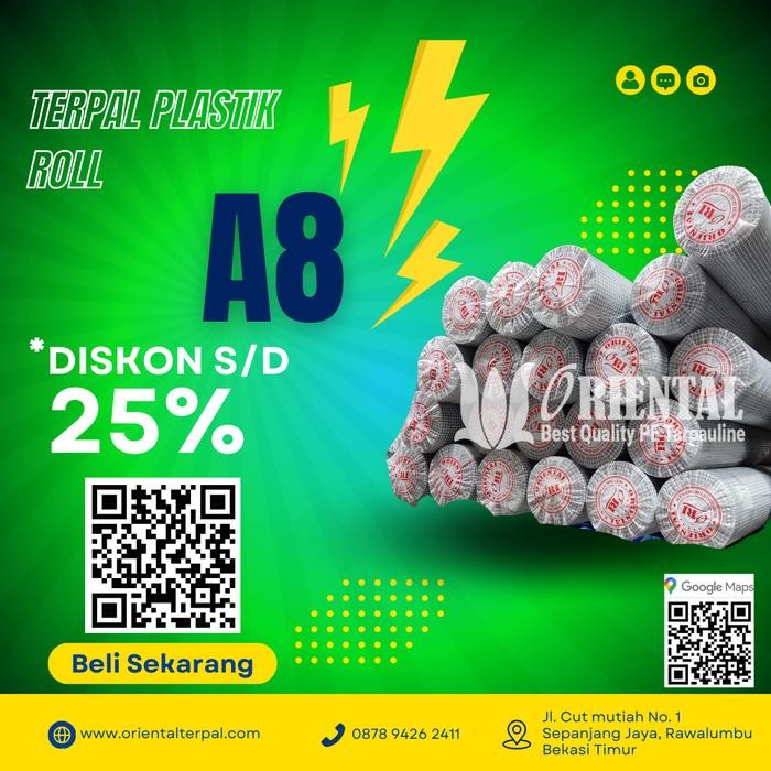 Terpal Plastik A8 Korea Rollan 2x100 Terpal Plastik A8 Rollan 2x100