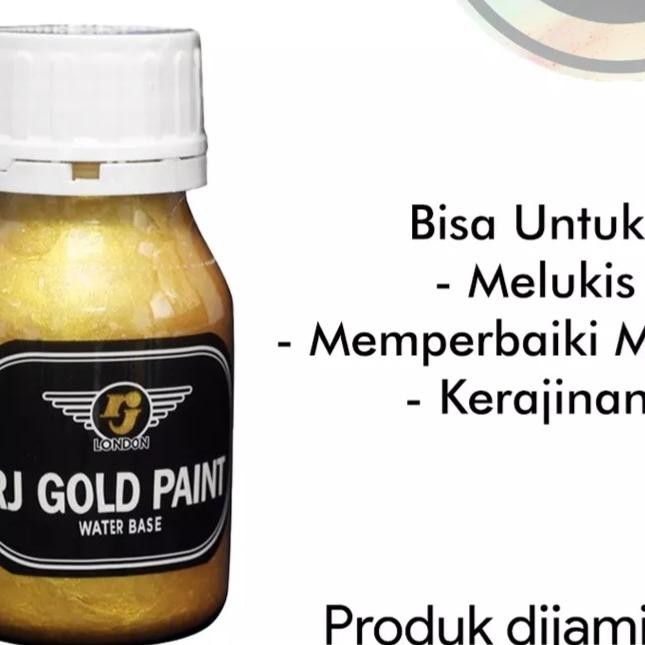

Cat Gold Paint Rj London Water Base Cat Air Mas Emas Serbaguna