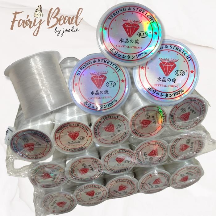 New TALI BENANG SENAR NYLON NILON TRANSPARAN BENING NON ELASTIS
