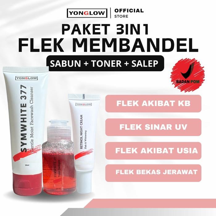 Pilihan- Yonglow Bpom Paket 3In1 Symwhite 377 Paket Sabun Toner Salep Flek Hitam Melasma