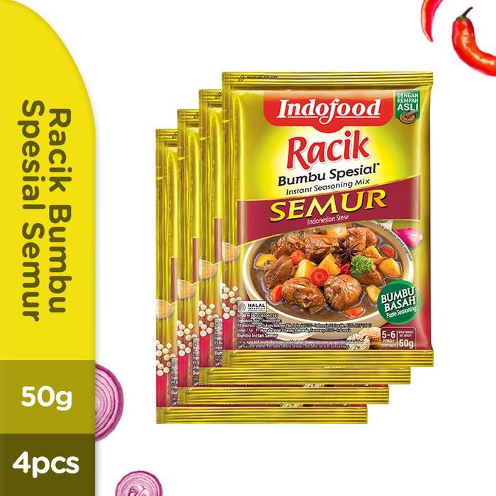 

Stok Baru 4 PCS - Indofood Racik Bumbu Spesial Semur 50 Gr