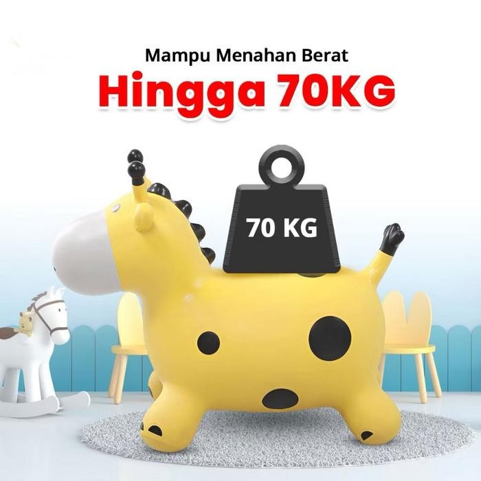 TERBARU MAINAN KUDA KUDAAN KARET JUMPING ANIMAL HORSE MAINAN ANAK TUNGGANG KUDA SAPI RUSA KARET
