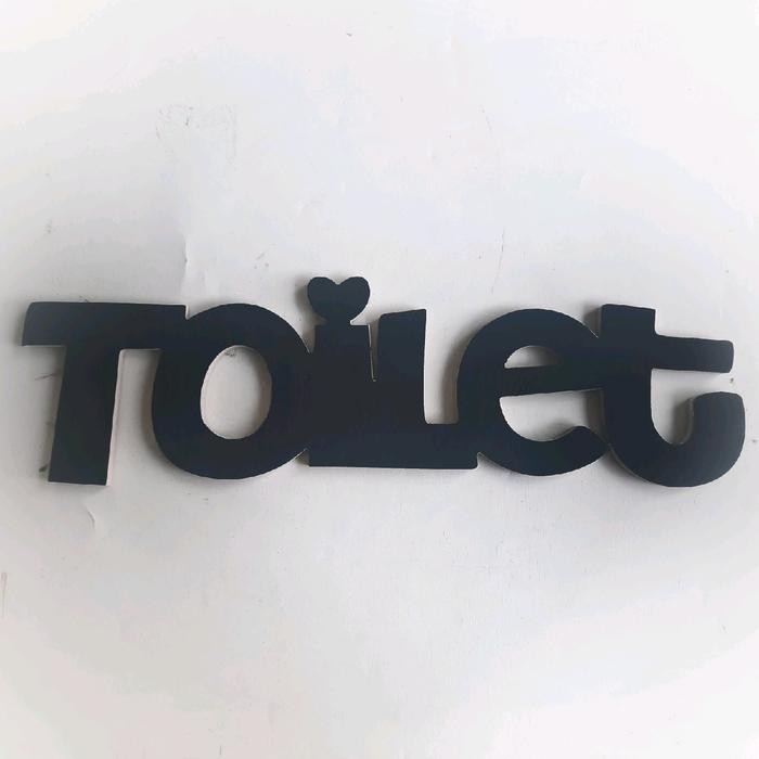 [COD]Handmadeku-Dekorasi Gantung Aesthetic Tulisan Toilet Ukir