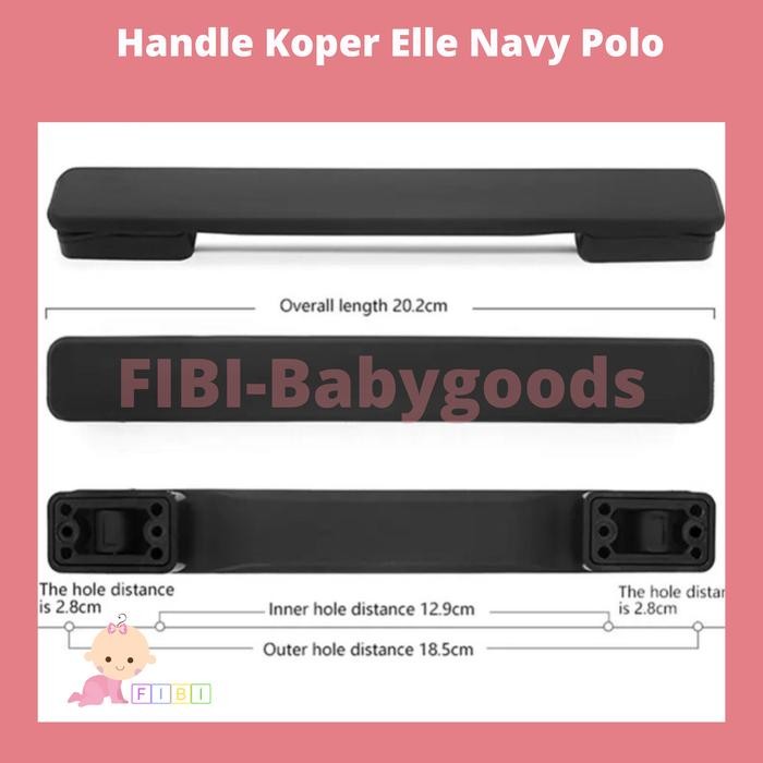 Handle Koper Pegangan Handel Luggage Pengganti Elle Navy Strap Replace