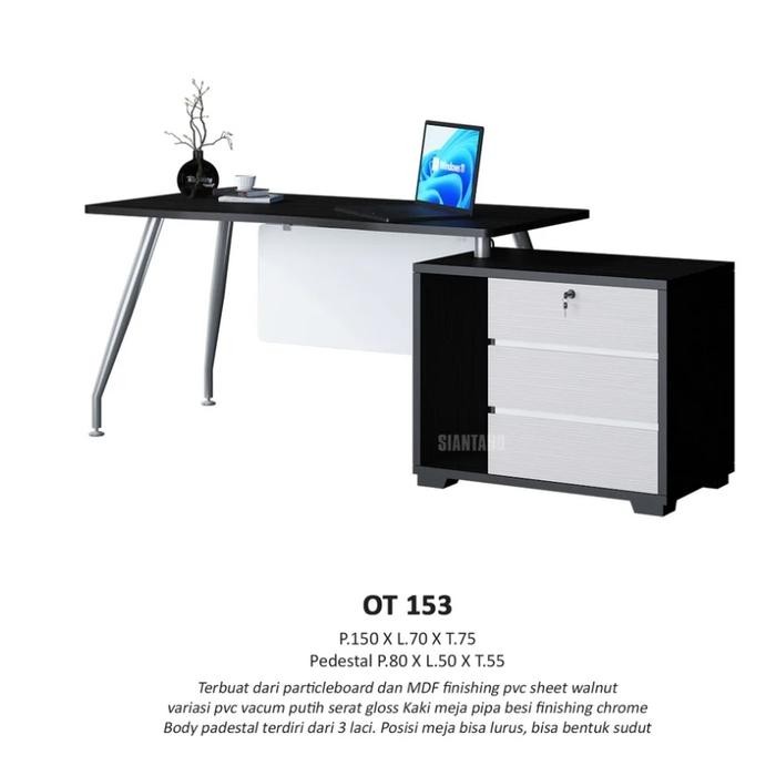 Meja Kantor Meja Direktur Meja Leter L Siantano