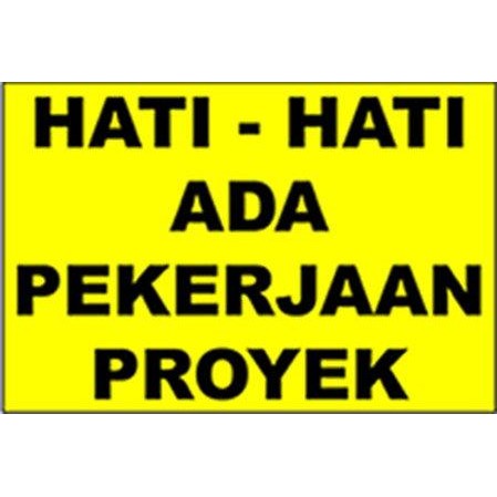 Rambu Hati-Hati Kurangi Kecepatan Ada Pekerjaan Proyek. Ukr. 80 X 60Cm Pasti Diskon