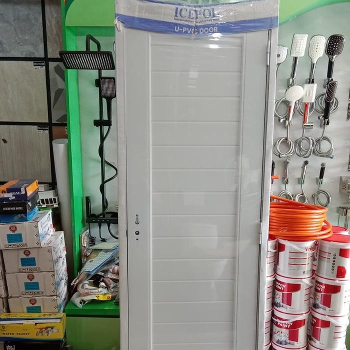 PINTU KAMAR MANDI UPVC 70200+ HANDLE + PINTU + KUSEN ICE POL