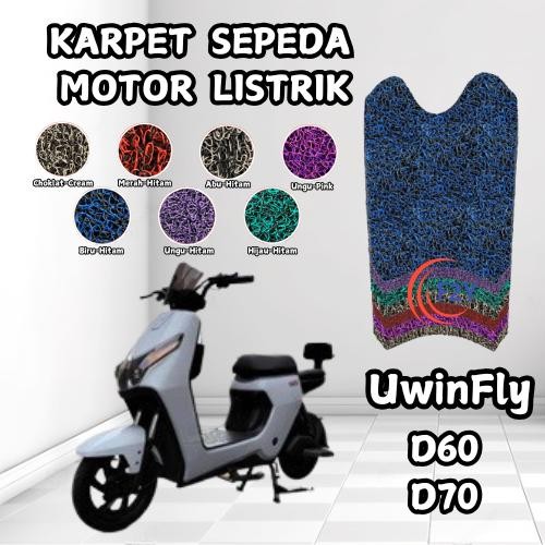 CUCI GUDANG.. KARPET SEPEDA MOTOR LISTRIK UWINFLY D60 D70 PREUM, ALAS KAKI, PIJAKAN KAKI