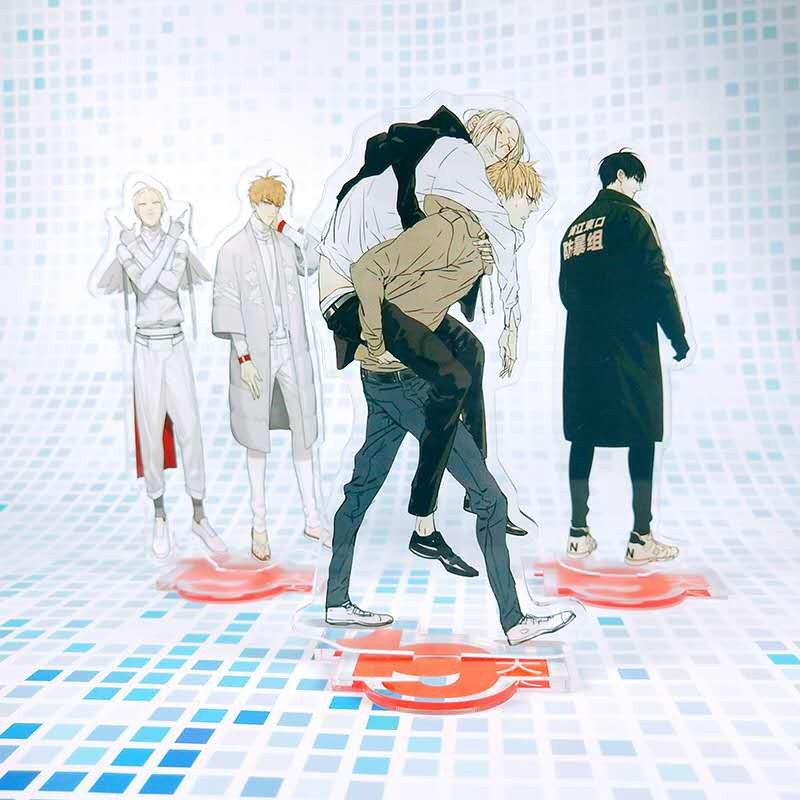 Anime 19 Days Keychain Cartoon Acrylic Desk Stand Youth Figure Old Xian Hetian Jian Yi Desktop Decor