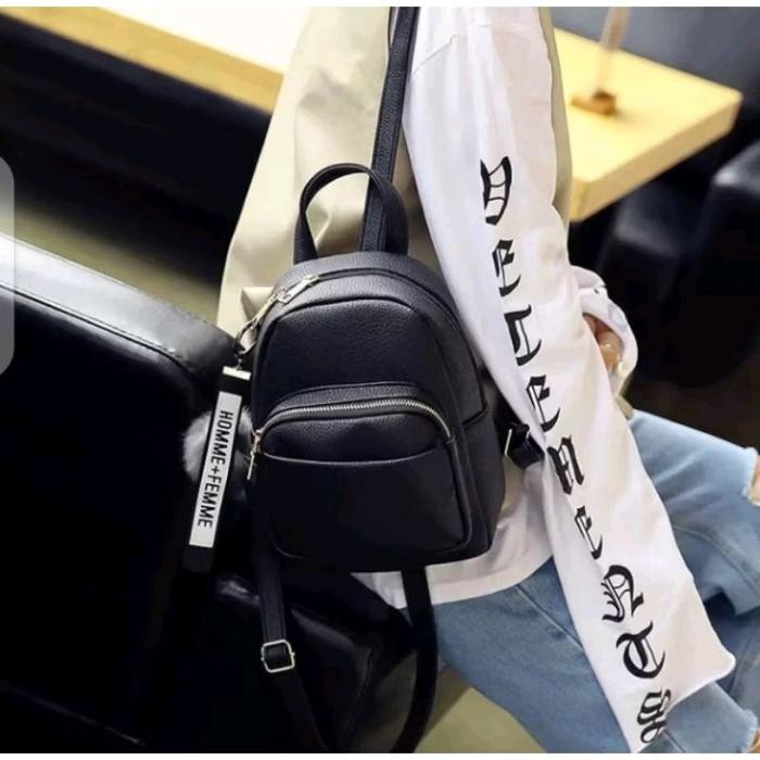 Top Tas Ransel Wanita Korea - Model Backpack Kulit Sekolah