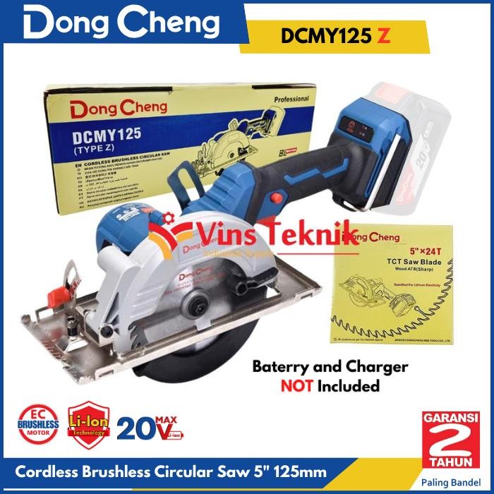 Milwaukee Power Tools - Gergaji Kayu 125Mm Dongcheng Brushless Cordless Circular Saw Dcmy125 Z