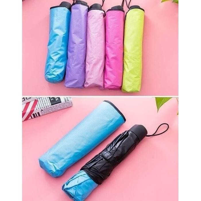 Payung Lipat 3D / Payung 3 Dimensi Lapisan Dalam Hitam merk SAKURA