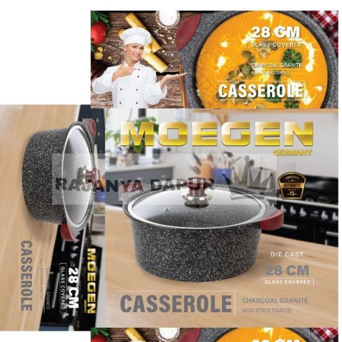 Casserole moegen germany marble coating 28 cm - panci marble moegen 28