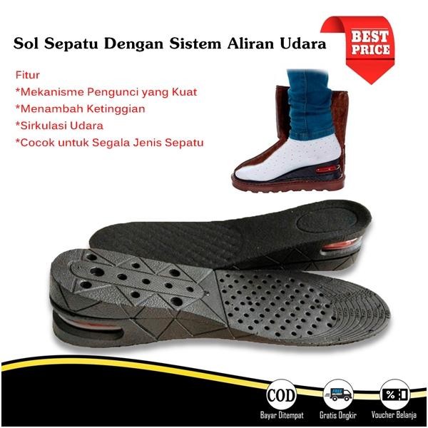 Sol sepatu peninggi badan instan insole sepatu pria empuk tebal