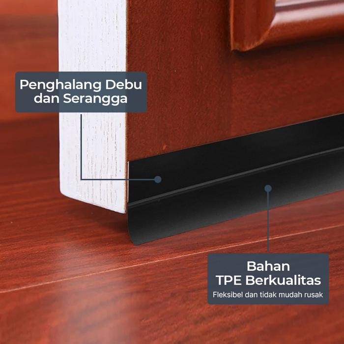 STOK TERBATAS !!!! PENUTUP CELAH BAWAH PINTU JENDELA RUMAH LIS LIST KARET TUTUP LUBANG PENGHALANG