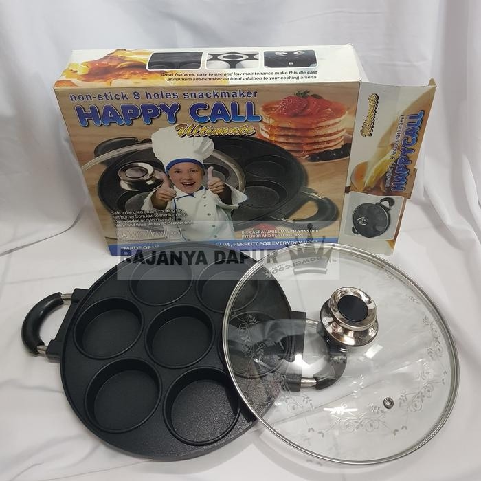 Happycall Cetakan Kue Teflon Lubang 7 Datar Lumpur.