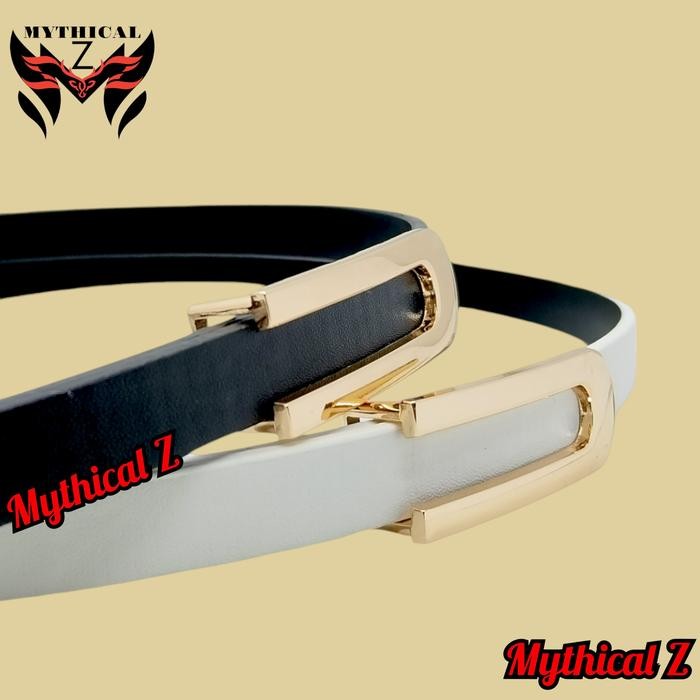 ikat pinggang wanita ban kecil 1,5cm model cantol sabuk kulit wanita jumbo fashion