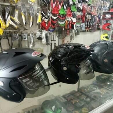 HELM MEREK HMR JP5 SOLID HITAM METALIK