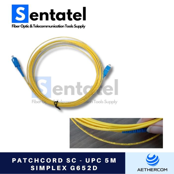 PATCHCORD SC- UPC 5M SIMPLEX G652D