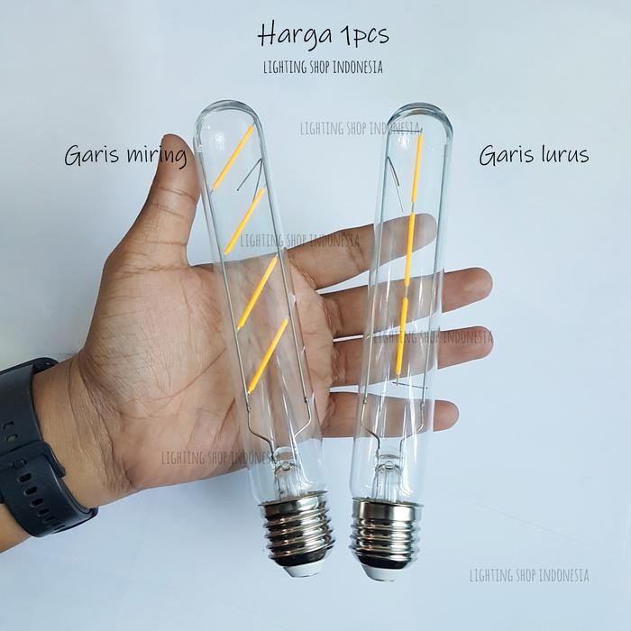 T8-120 / T8 -150 19Cm Lampu Filament Bohlam Edison Led Panjang Pipa
