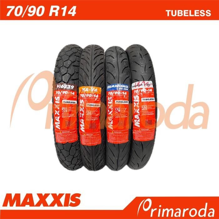 Ban Depan Yamaha Mio Sporty, Mio J, Tubeless MAXXIS 70/90 Ring 14