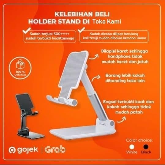 Holder Stand HP di Meja Tablet Hp Lipat Tempat Dudukan HP Universal
