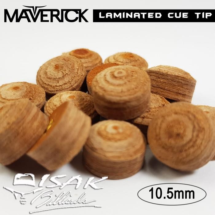Maverick Pro Cue Tip - 10.5 mm Medium Soft Billiard Stik Stick Biliar