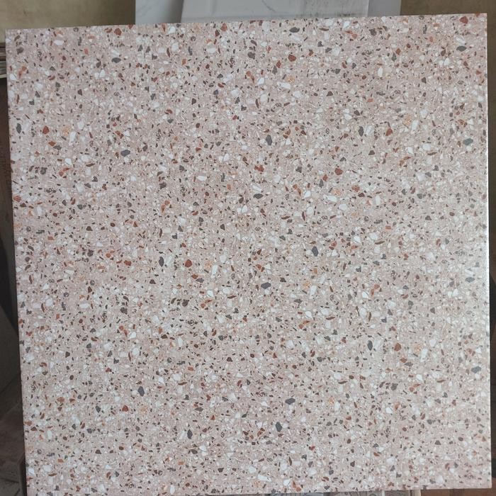 ASLI KERAMIK 50X50 TERAZO CREAM MATT / TERASSO / BINTIK TERAZZO / teraso READY STOCK