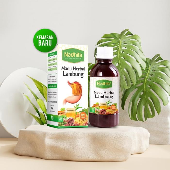 MADU HERBAL LAMBUNG NADHIFA / MADU SEHAT LAMBUNG NADHIFA 280GR - MADU SPESIALIS MAAG & TYPUS