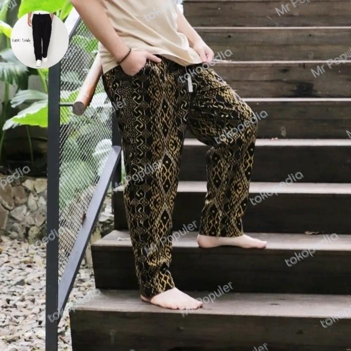 Le Couture Celana Panjang Batik Pria Pinggang Karet Kode Prada #Gratisongkir