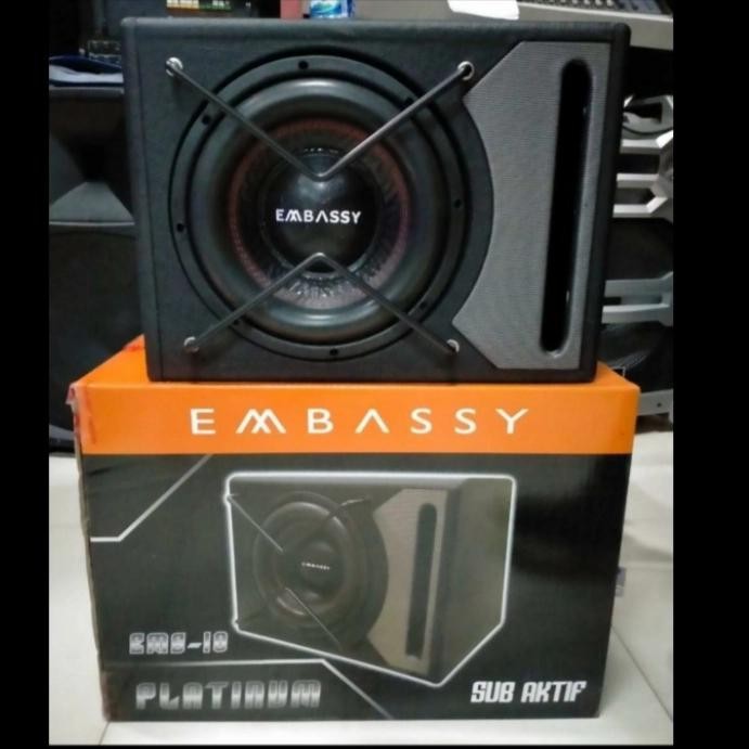 Subwoofer AKTIF 10 inch Basstube EMBASSY EMS-10 PLATINUM