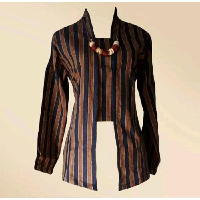 TERLARIS Kebaya Lurik Kutubaru Dewasa Kartini Baju AJawa Wanita Atasan Katun READY STOCK