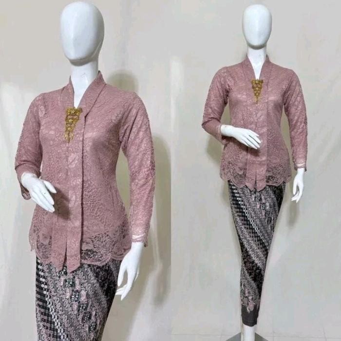 ASLI Atasan Kebaya Brokat Kartini Polos free hijab wisuda READY STOCK