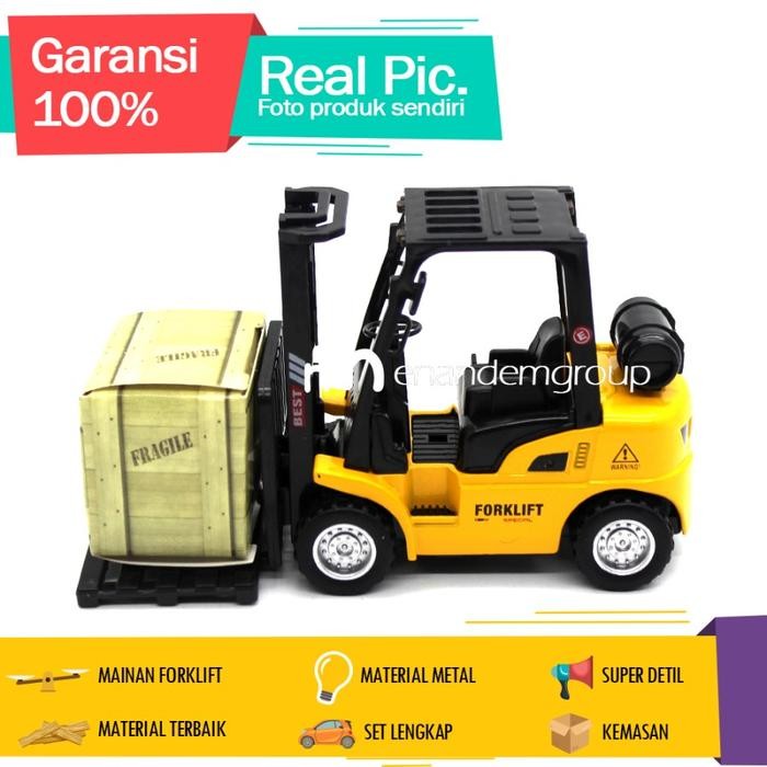Diecast Miniatur Mainan Mobil Alat Berat Metal Forklift