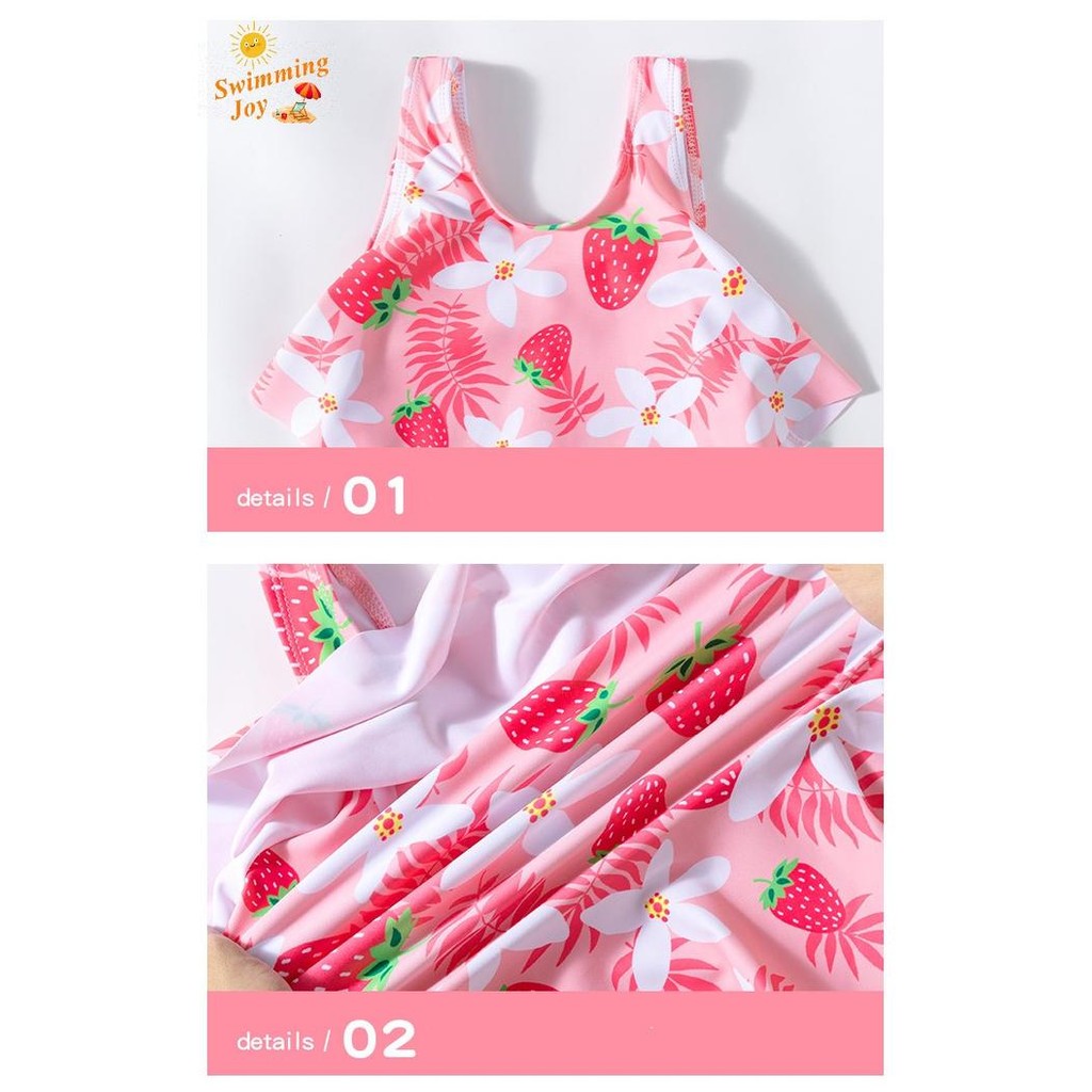 viy1- Baju Renang Anak Perempuan Sampai Remaja Lucu Two Pieces Strawberries